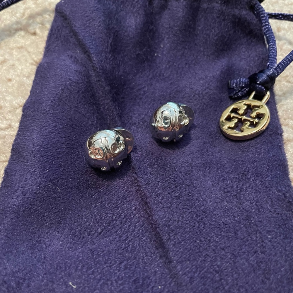 Silver Tory Burch stud earrings